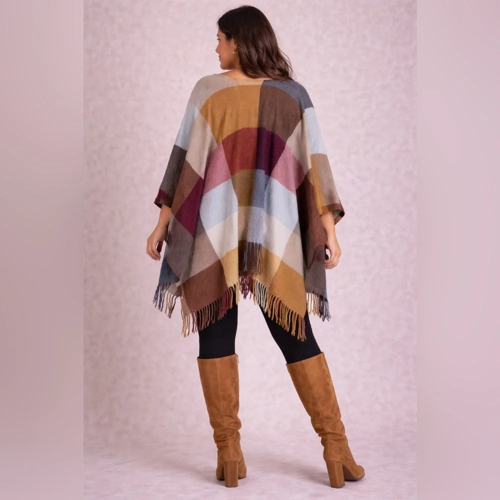 Cozy Luxe Plaid Shawl Wrap| OS - Picture 2 of 9
